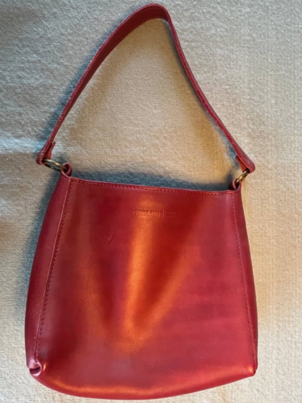Portland Leather Goods - Triangle Shoulder Bag, Red